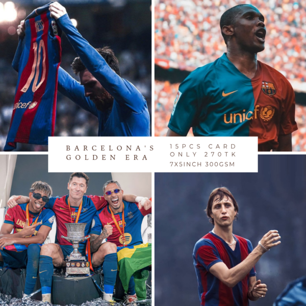 🔵🔴 Barcelona’s Golden Era Poster Card Bundle ⚽