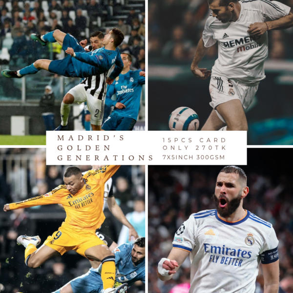 Real Madrid Golden Generations Poster Card Bundle ⚽