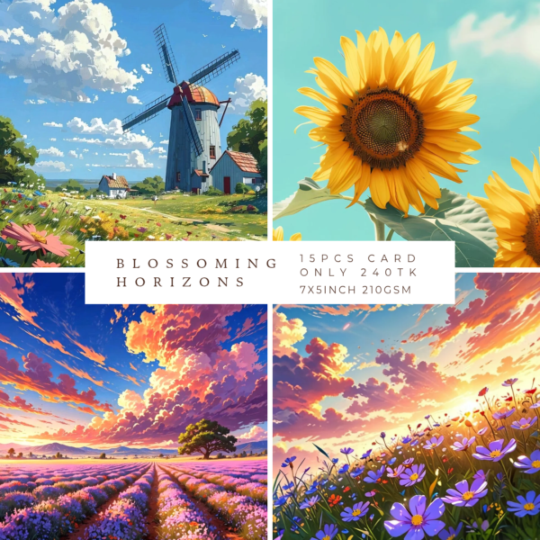 🌸 Blossoming Horizons Wall Poster Set