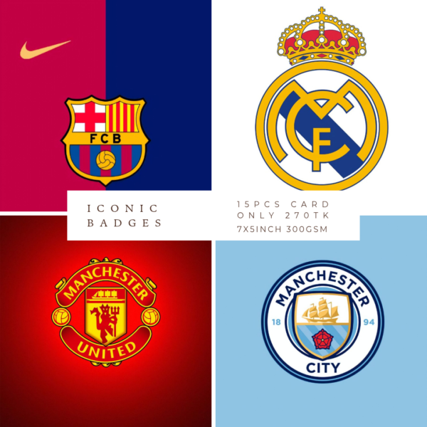 Iconic Football Club Logo Poster Set – Premium 300 GSM