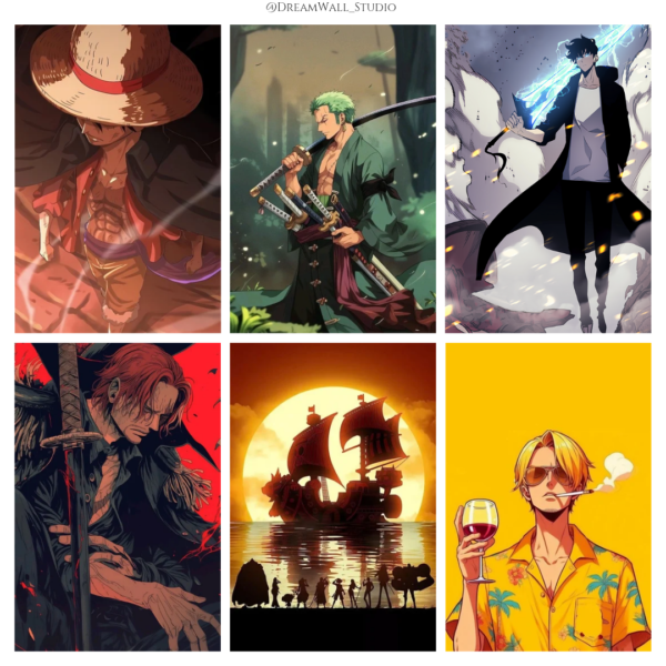 Pirates and Shadow Wall Poster Bundle – One Piece x Solo Leveling - Image 3