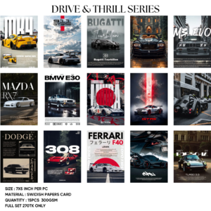 Drive & Thrill Series Poster Card Set