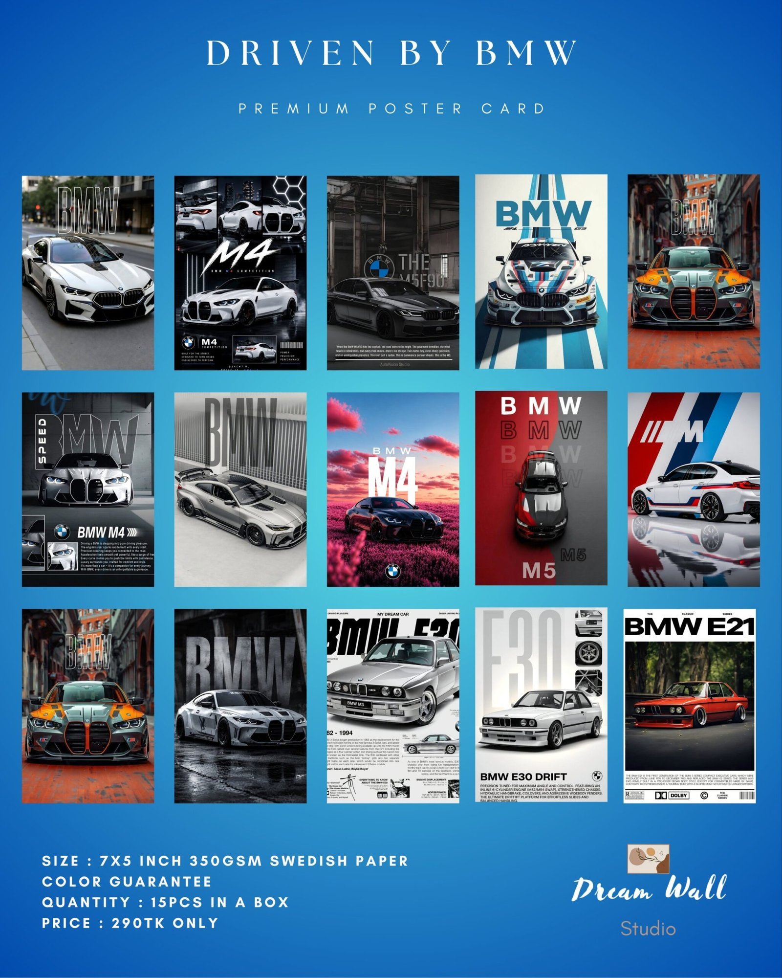 Driven by BMW Poster Card Pack | 15 Pcs