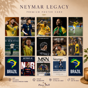 The Neymar Legacy Poster Card Pack | 15 Pcs