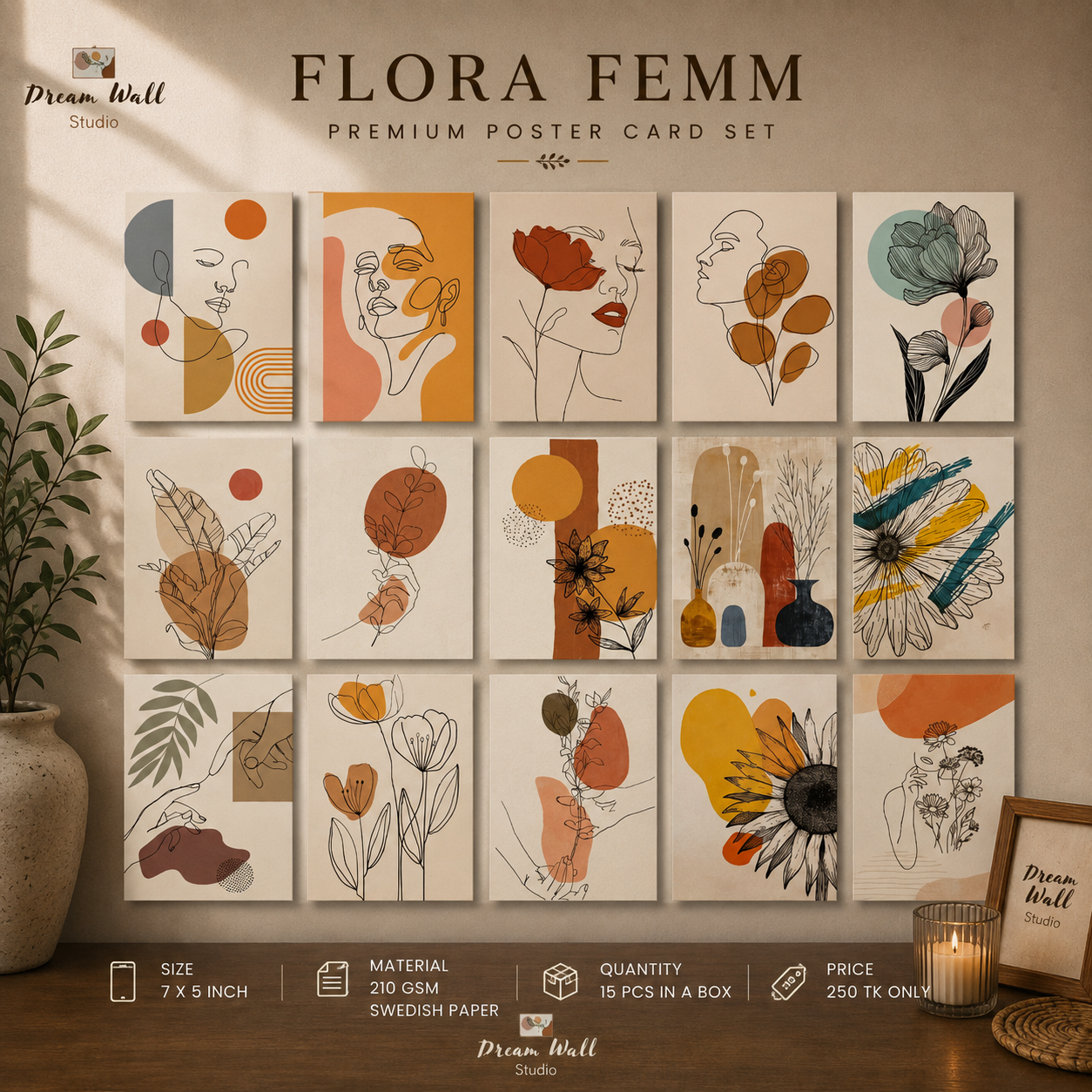 Flora Femm Boho Vibe Poster Set