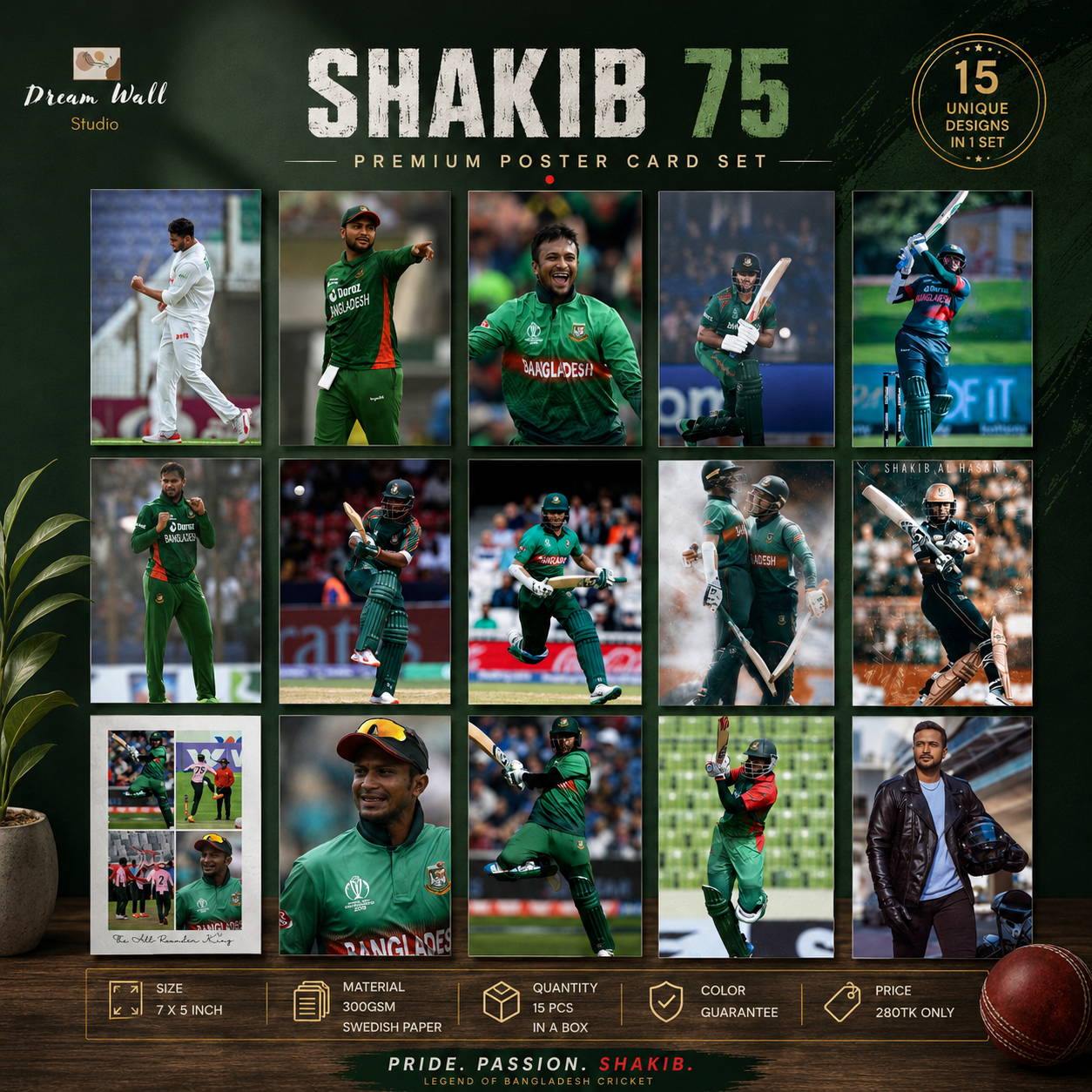 Shakib 75 – The All-Rounder King Poster Set