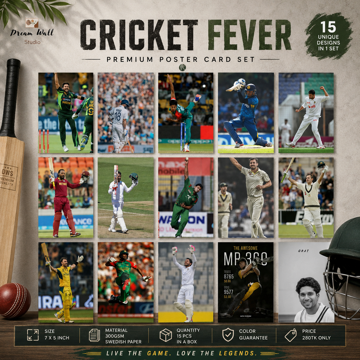 Cricket Fever Poster Card