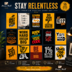 Stay Relentless Poster Card