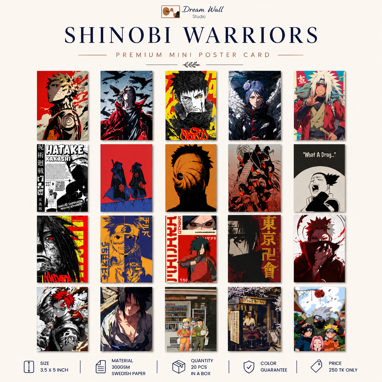 Shinobi Warriors Mini Poster Card Pack