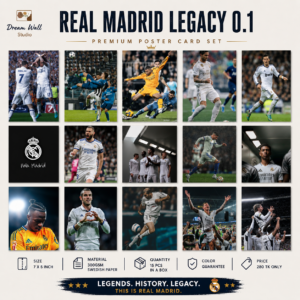 Real Madrid Poster Card – Legacy Football Collection Pack