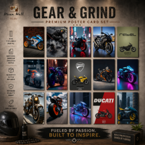 Gear and Grind Bike Poster Card Pack