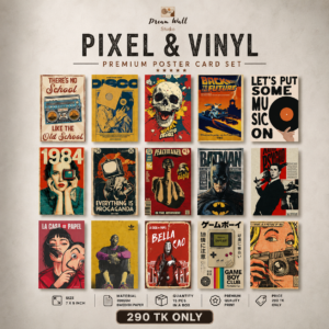 Pixel & Vinyl Poster Card Pack | 15 Pcs