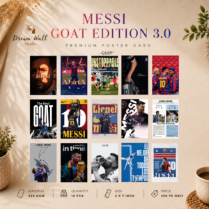 Legendary Messi GOAT Edition 3.0 Poster Card Pack | 15 Pcs