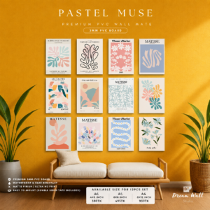 Pastel Muse PVC Wallmate Set | 12pcs Set