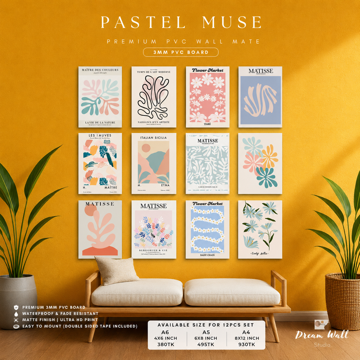 Pastel Muse PVC Wallmate Set | 12pcs Set