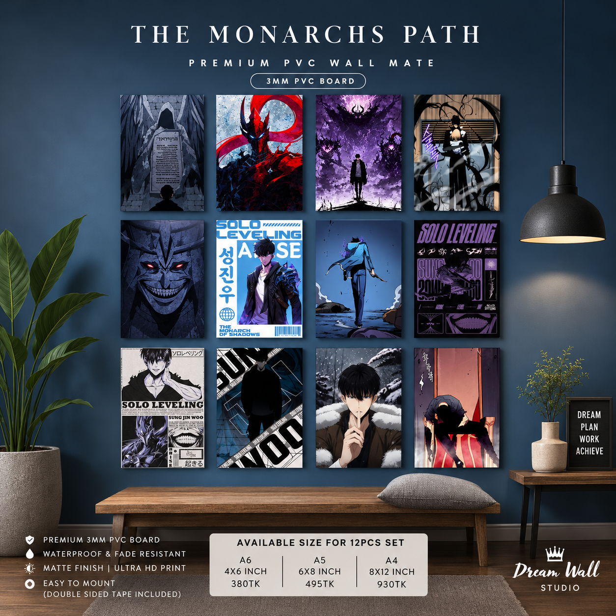 The Monarch Path PVC Wallmate | 12pcs set