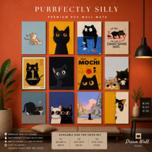 Purrfectly Silly PVC Wallmate | 12pcs set