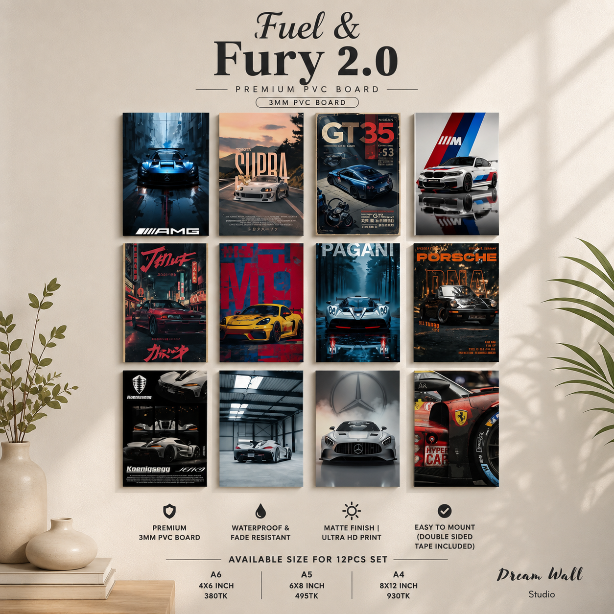 Fuel & Fury 2.0 PVC Wallmate | 12pcs set