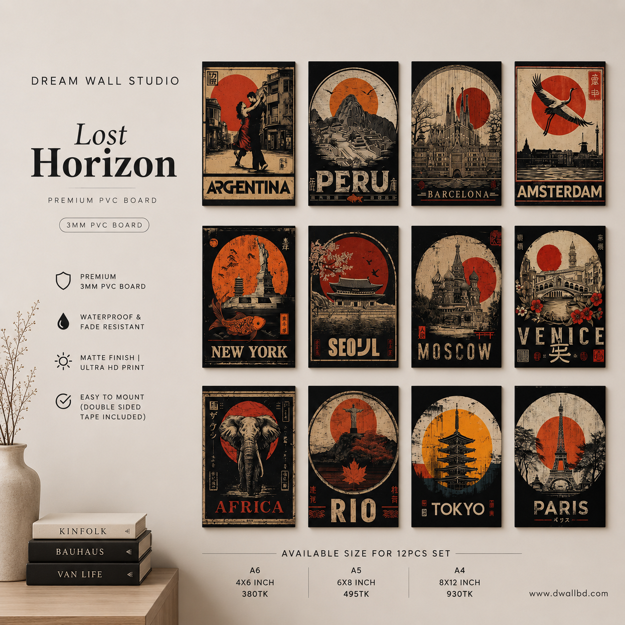 Lost Horizon PVC Wallmate | 12pcs set