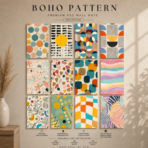 Boho Pattern PVC Wallmate | 12pcs set