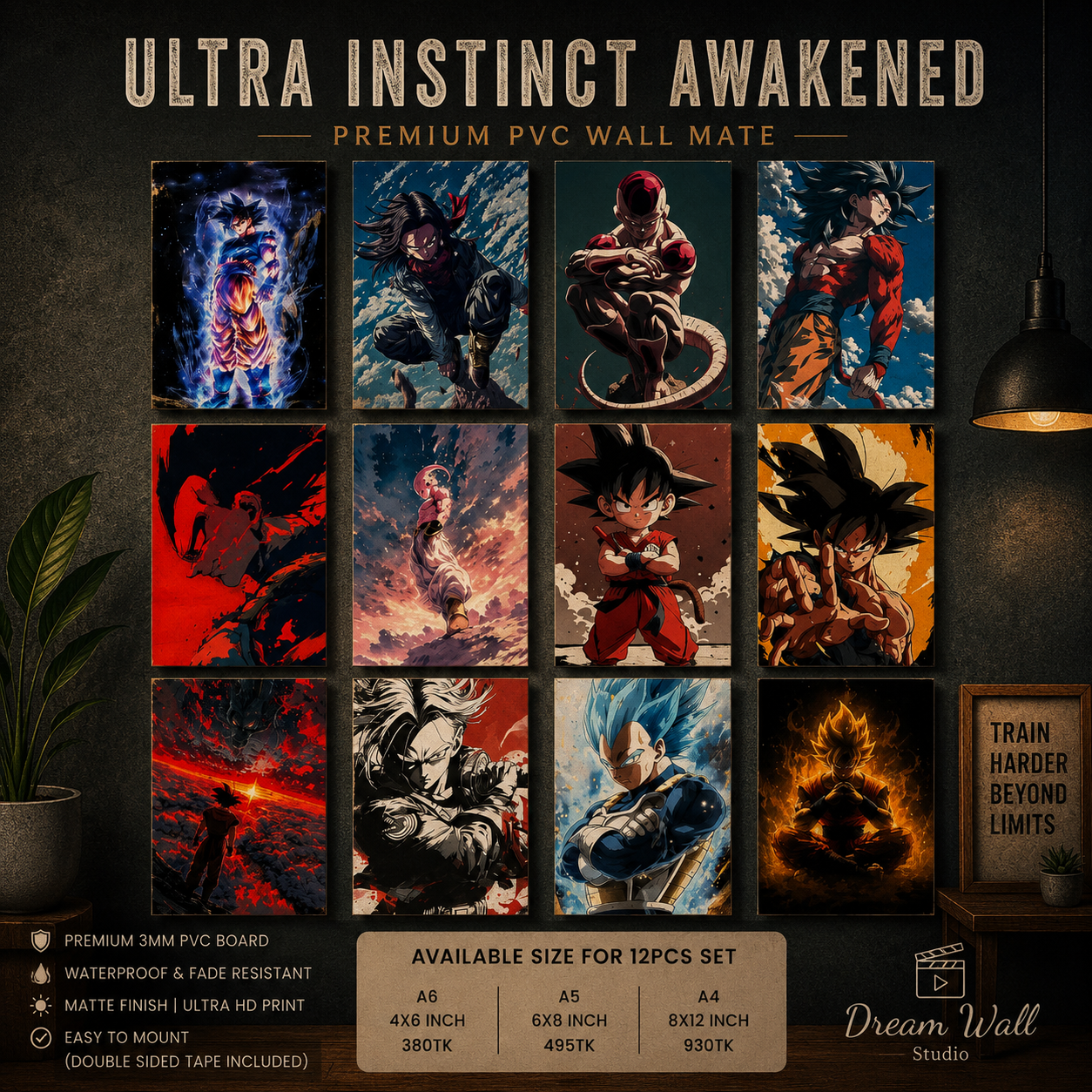 Ultra Instinct Awakened PVC Wallmate | 12pcs set