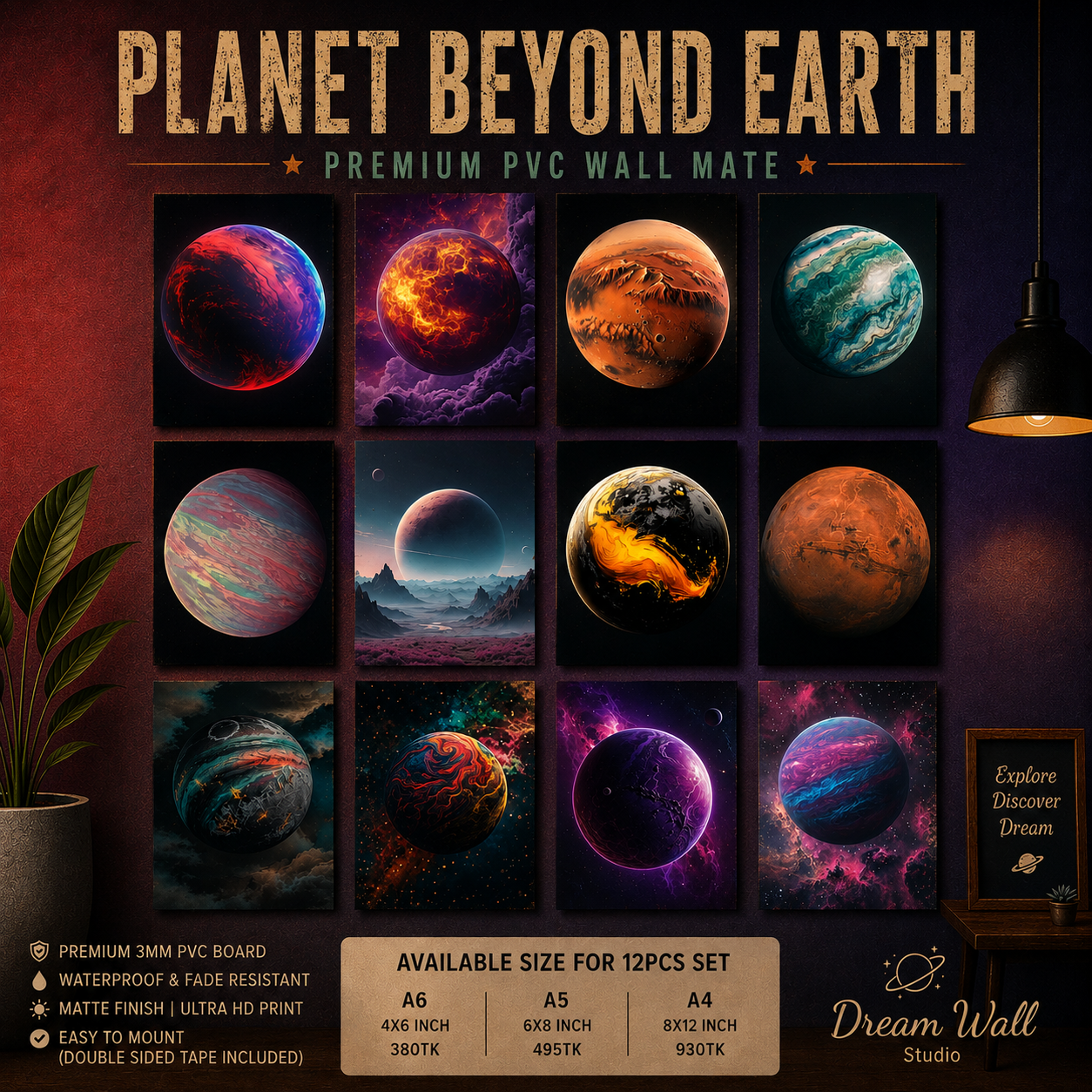 Orbit Beyond Earth PVC Wallmate | 12pcs set