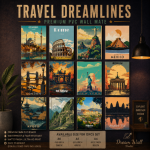 Travel Dreamlines PVC Wallmate | 12pcs set