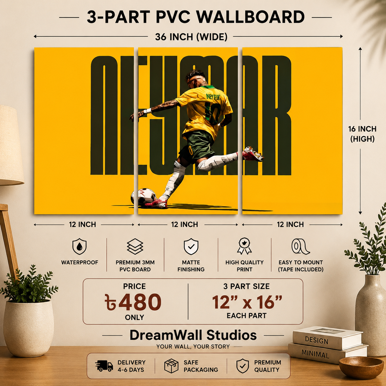3 Part PVC Wallboard Set | Dream Wall Studio