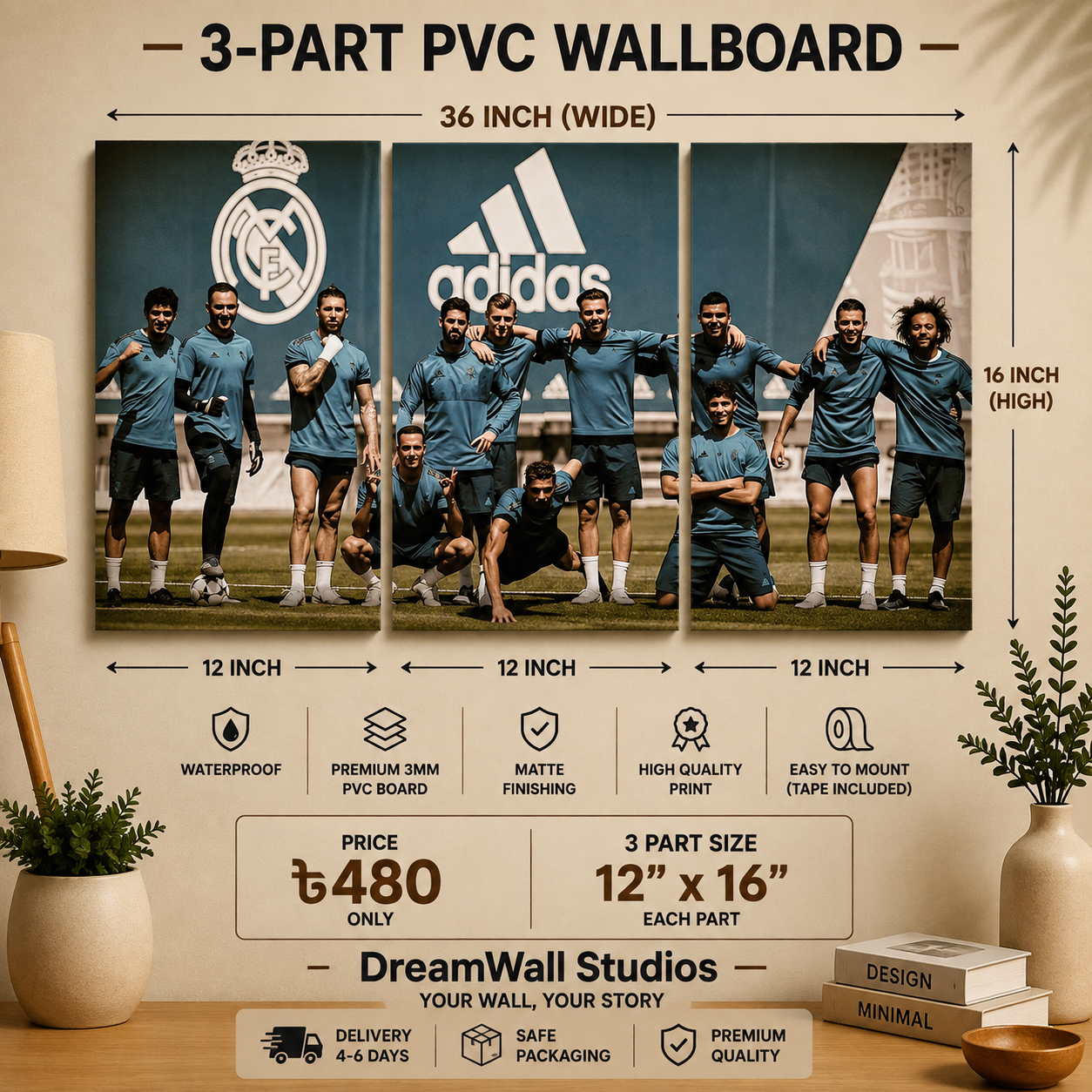 3 Part PVC Wallboard Set | Dream Wall Studio
