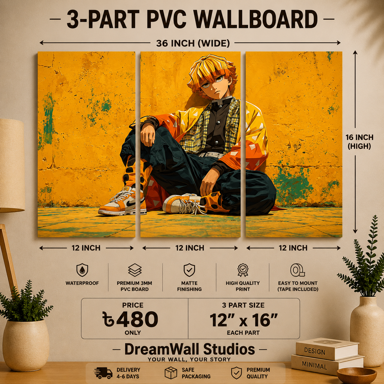 3 Part PVC Wallboard Set | Dream Wall Studio