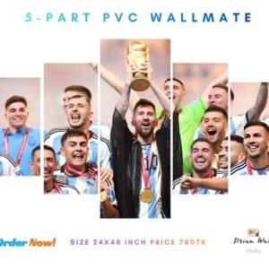Messi WallMate – Premium 5-Part Wall Art