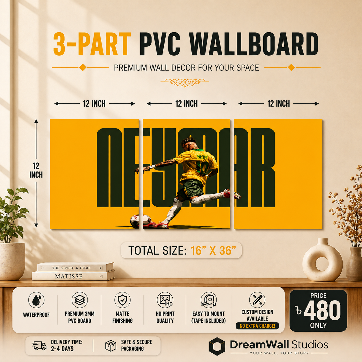 3 Part PVC Wallboard Set | Dream Wall Studio