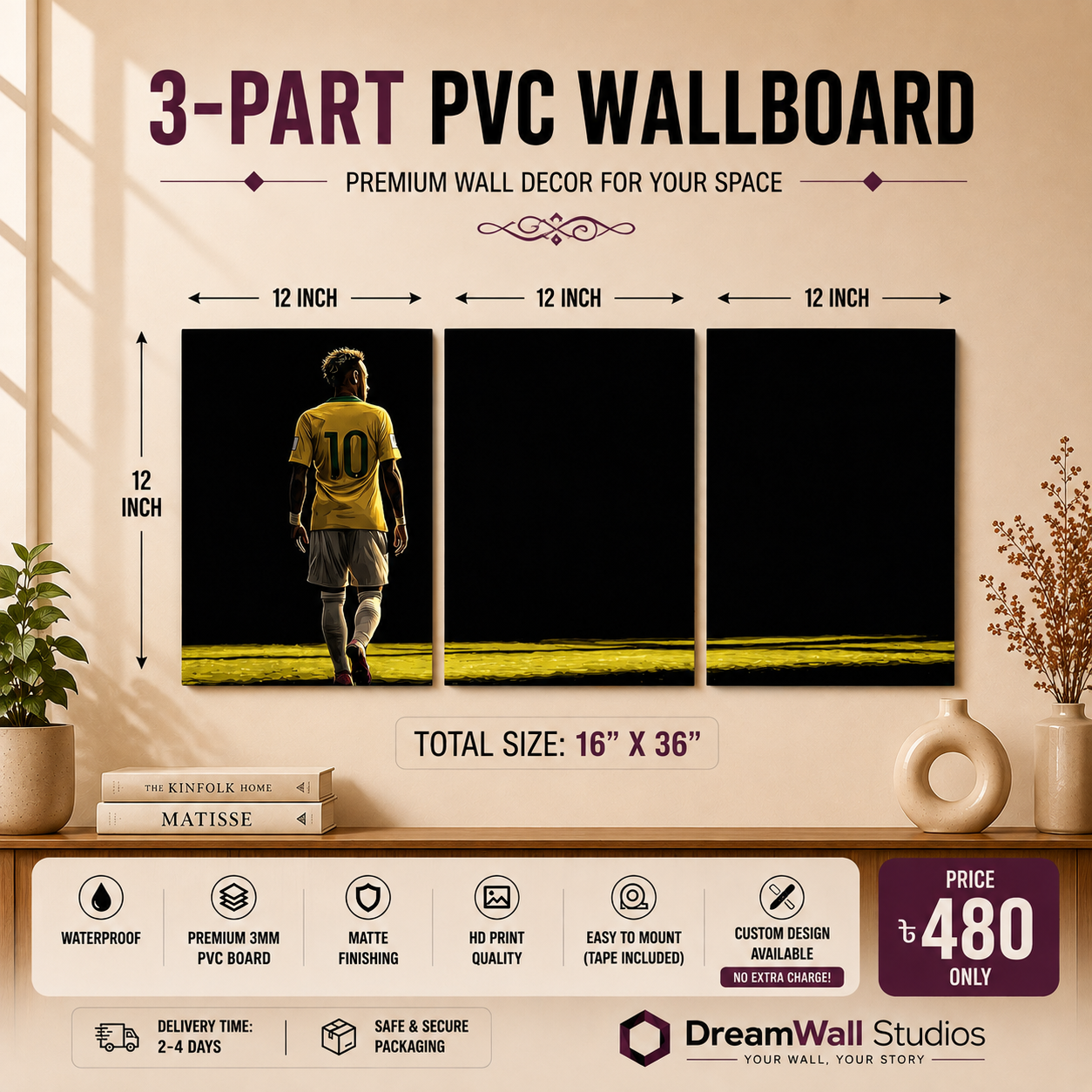 3 Part PVC Wallboard Set | Dream Wall Studio