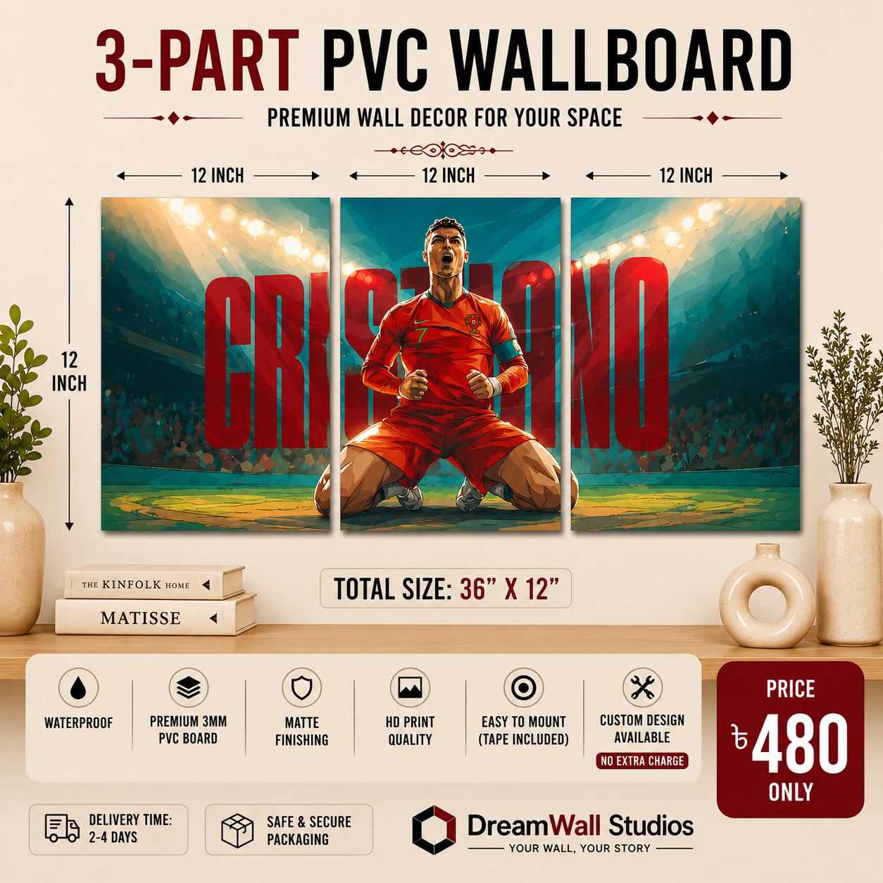 3 Part PVC Wallboard Set | Dream Wall Studio