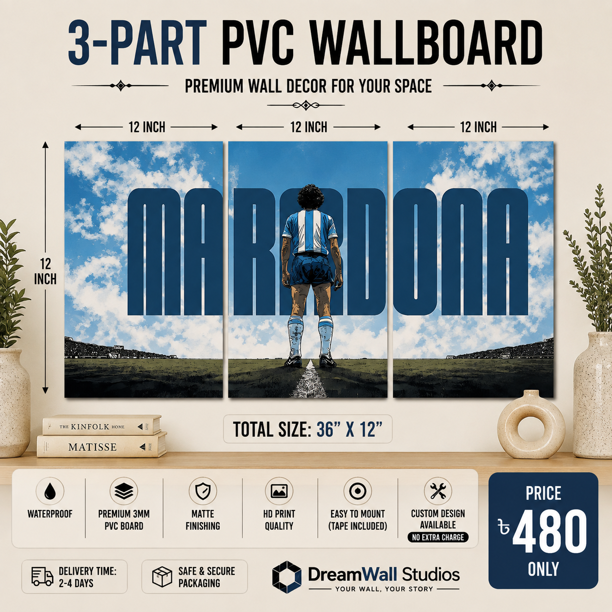 3 Part PVC Wallboard Set | Dream Wall Studio
