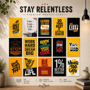Stay Relentless Poster Card Pack
