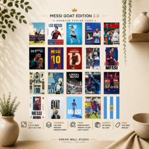 Messi GOAT Edition 2.0 Mini Poster Card Pack | 20 Pcs