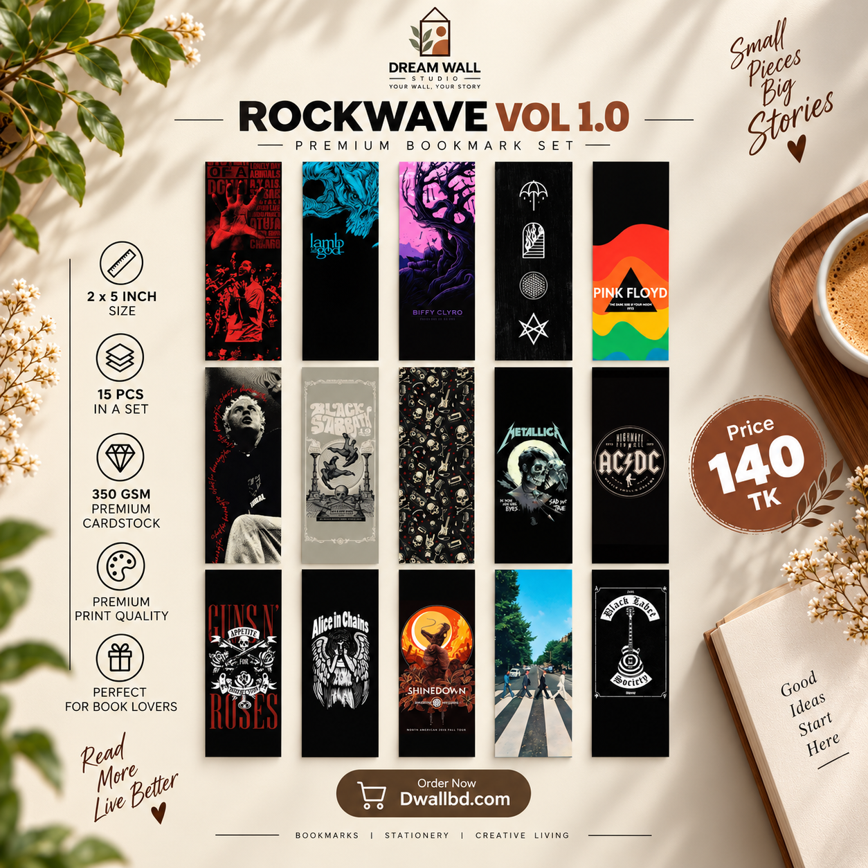 Rockwave Vol. 1 Bookmark Pack | 15 Pcs