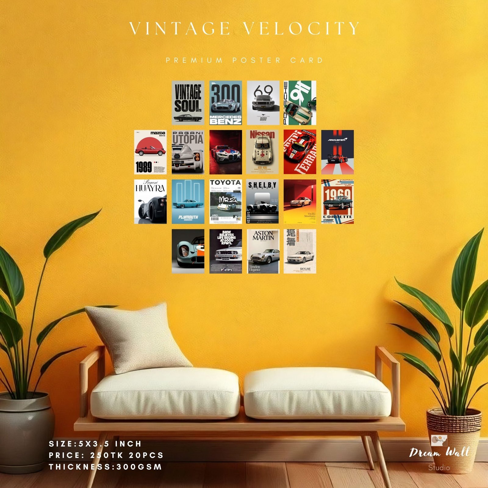 Vintage Velocity Mini Poster Card Pack
