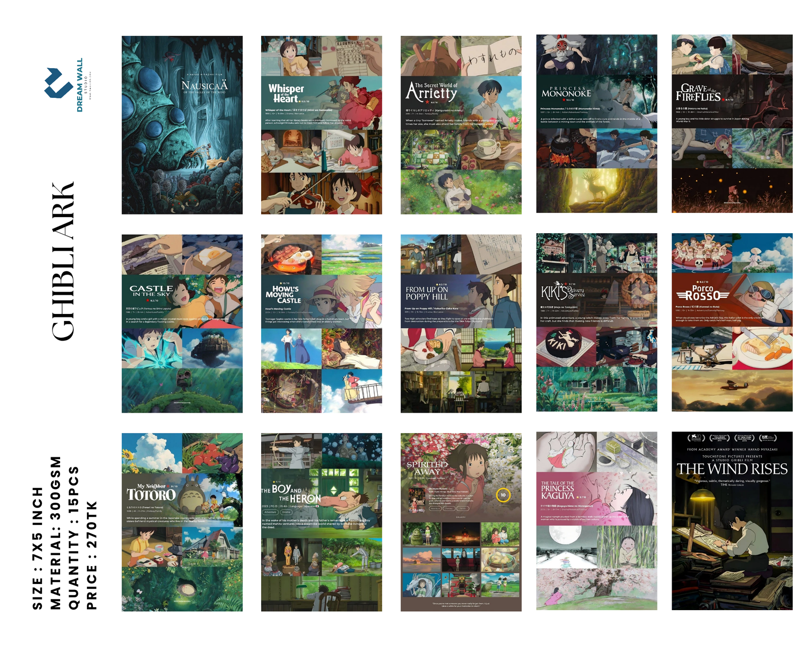Ghibli Ark Poster Card Pack