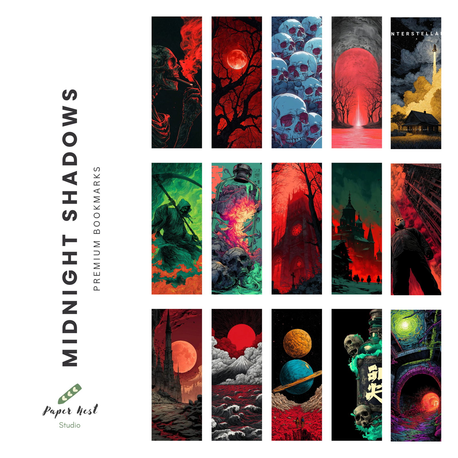 Midnight Shadows Bookmarks Pack