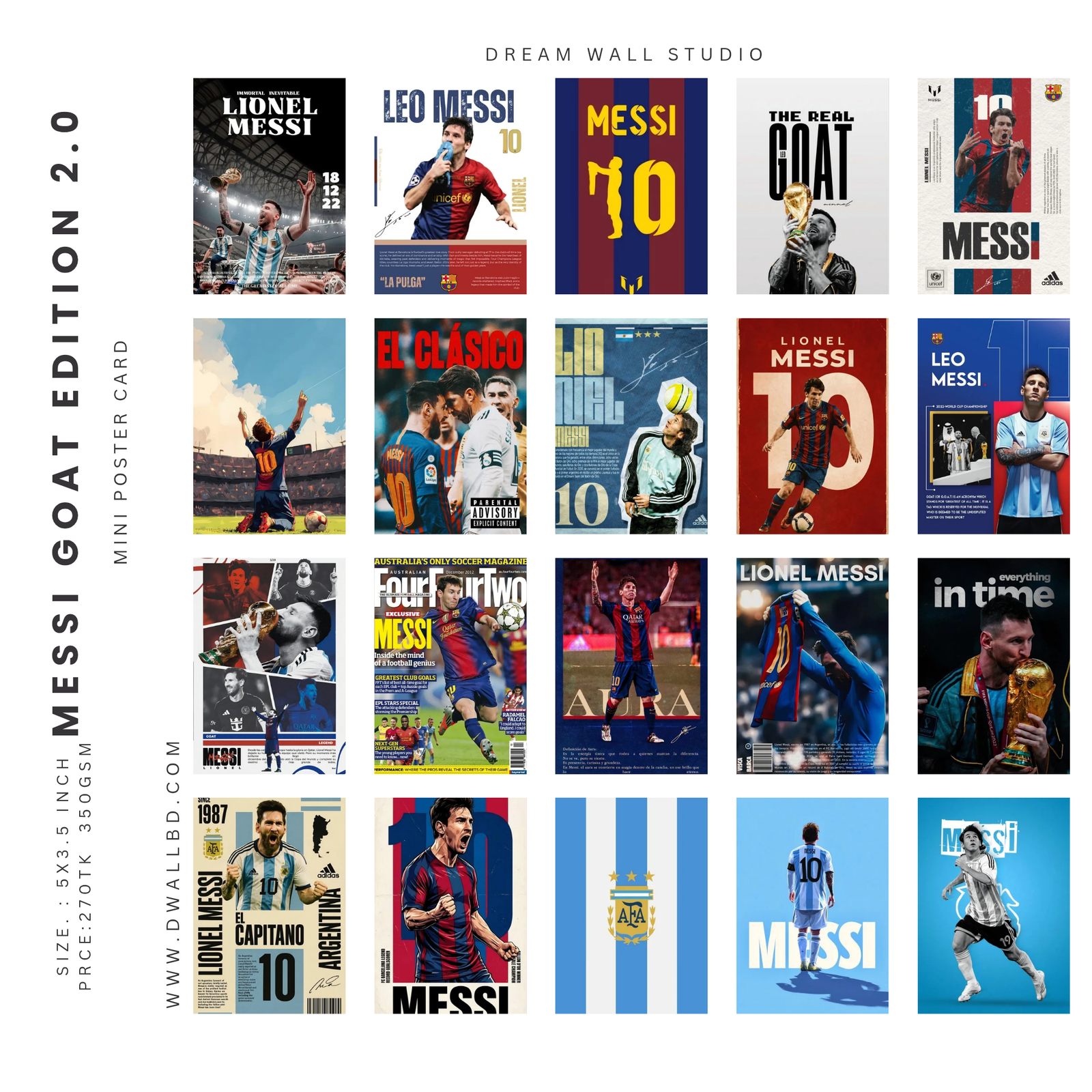 Messi GOAT Edition 2.0 Mini Poster Card
