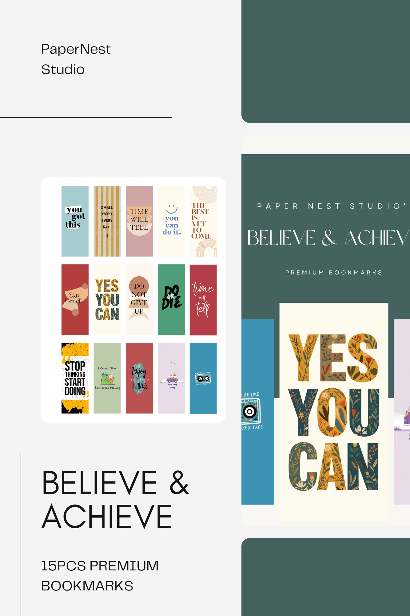 Belive & Achieve Bookmark Pack