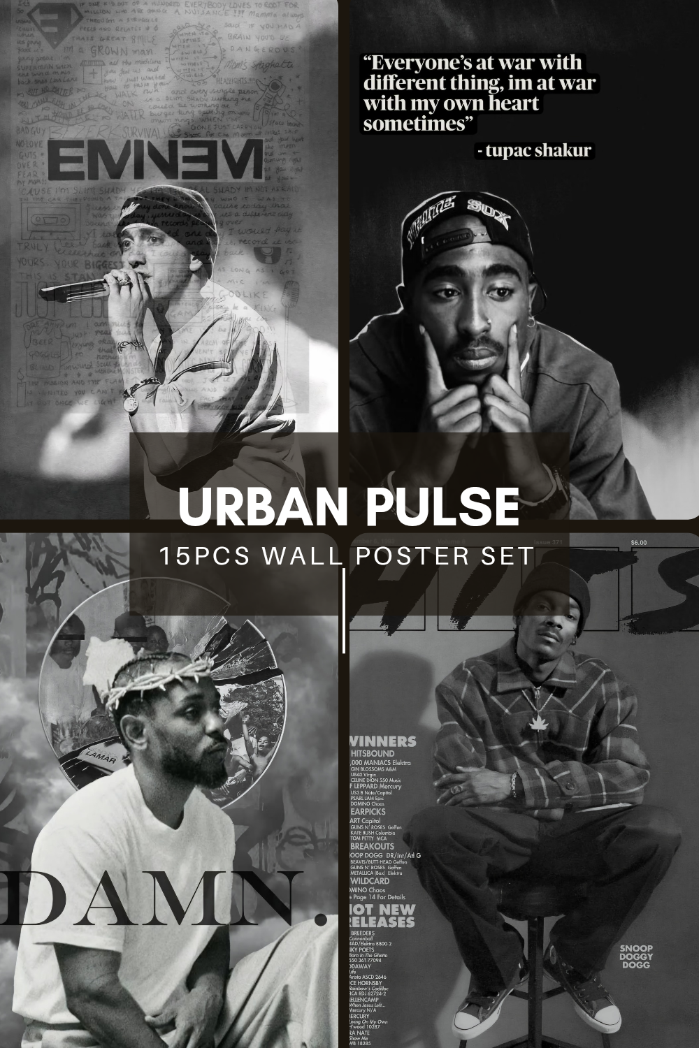 Urban Pulse Hip-Hop Icons Poster Card