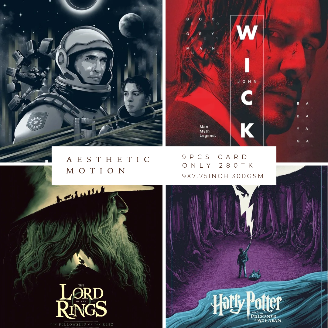 Aesthetic Motion Movie Poster Card