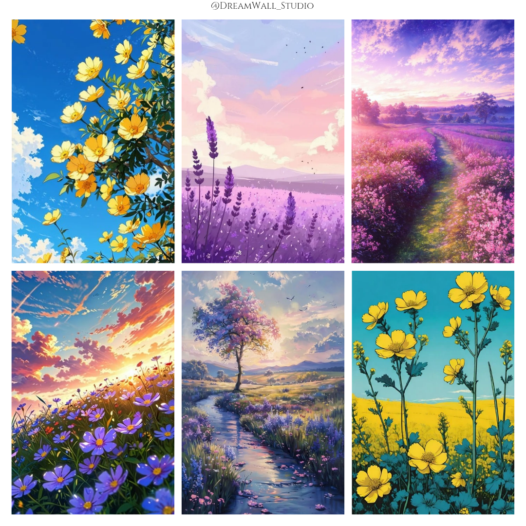 🌸 Blossoming Horizons Posters Set