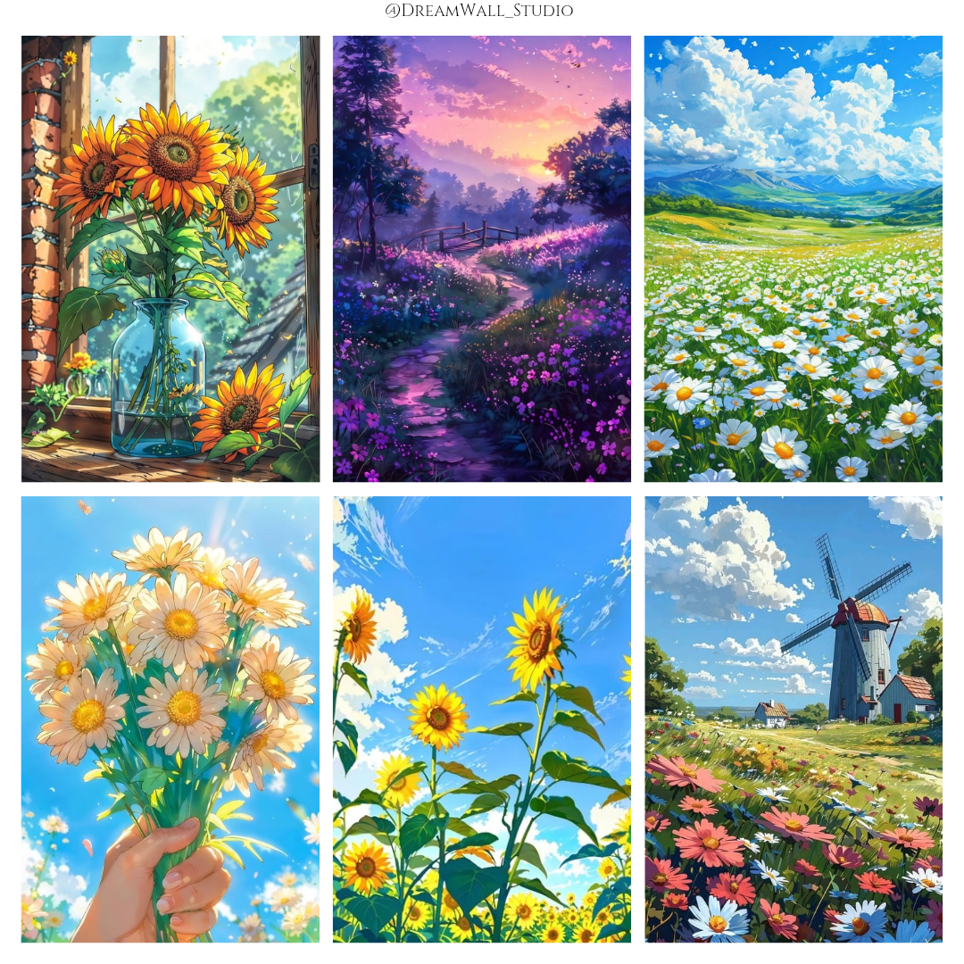 🌸 Blossoming Horizons Posters Set