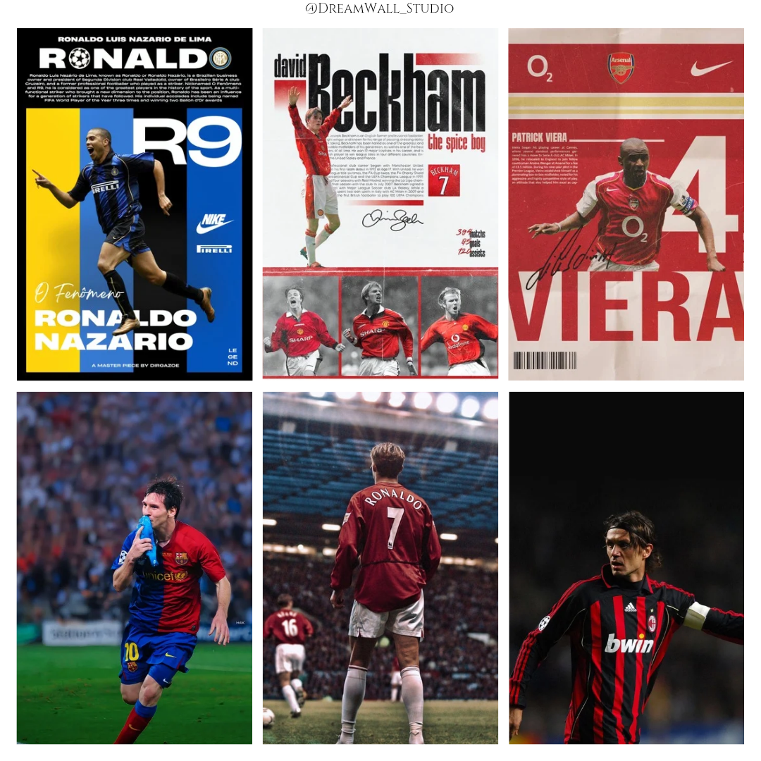 Legendary Icons: Football Legends Poster Set