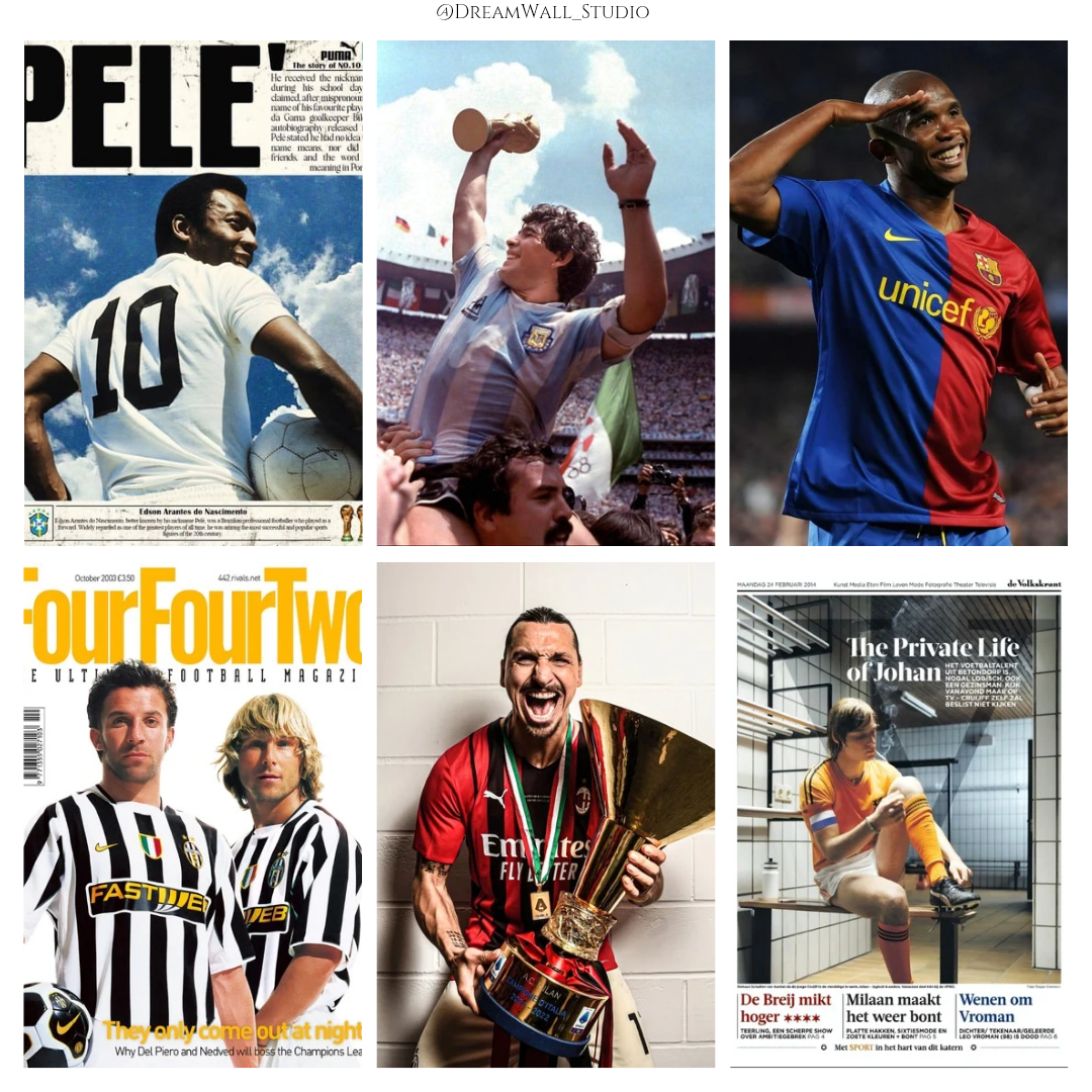 Legendary Icons: Football Legends Poster Set