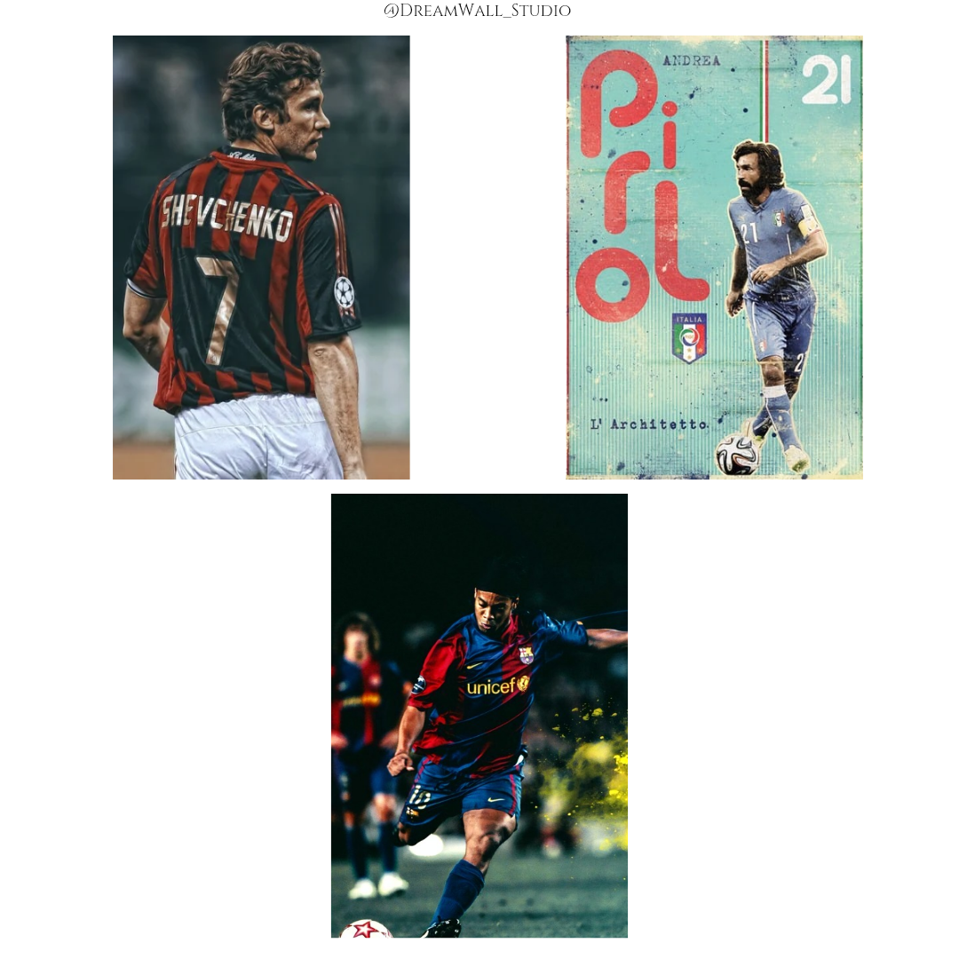 Legendary Icons: Football Legends Poster Set
